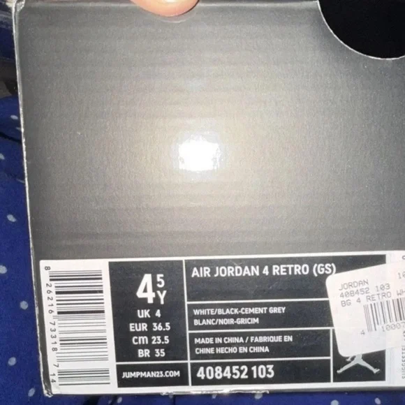 Cement Jordan Air 4 Retro